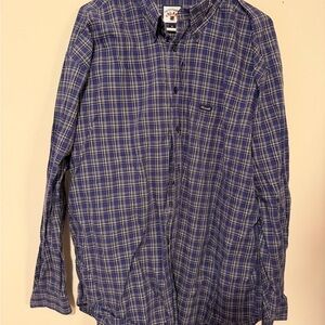 Faconnable Navy Checkered Men's Shirt